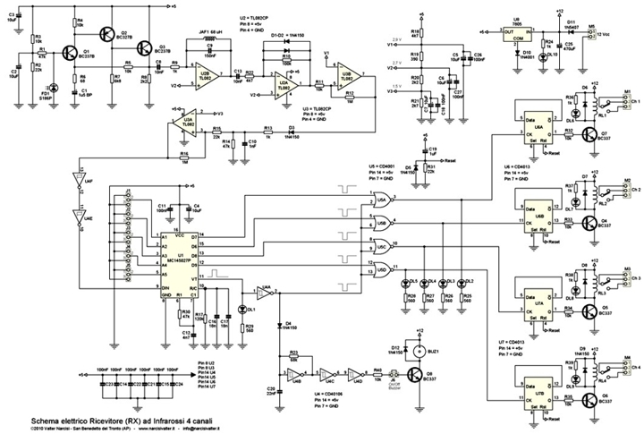 Schema elettrico del Ricevitore